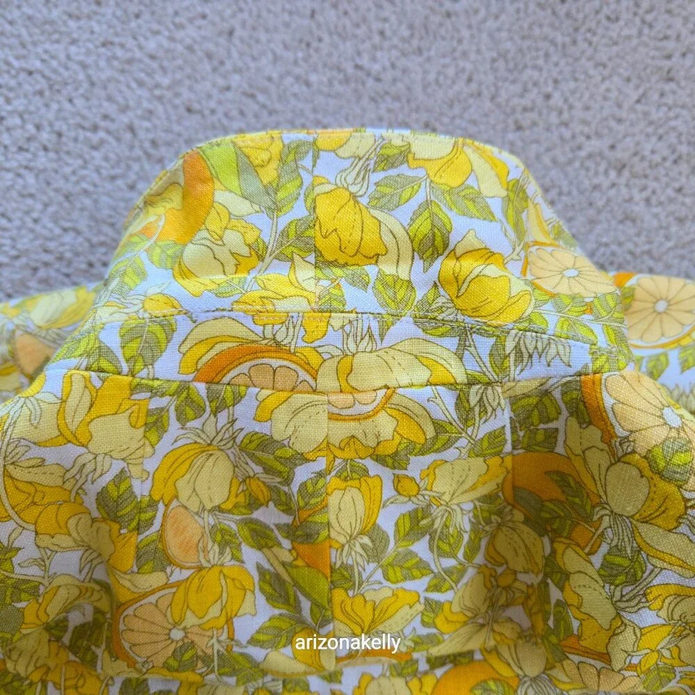 NWOT J. Crew Helena Linen Blazer in Limone Print Size 0 Lemon Citrus FIRM - Picture 12 of 13